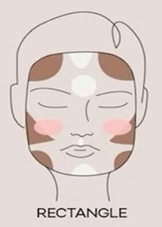 makeup tips for rectangular face shape, types of face shapes characterized by long and angular facial structure